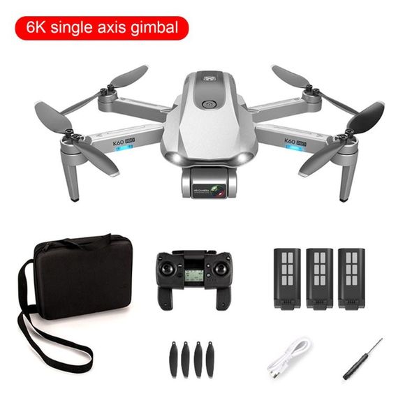 

drones gps drone with professional 6k dual camera brushless motor foldable quadcopter long battery life rc 5g wifi for gifts