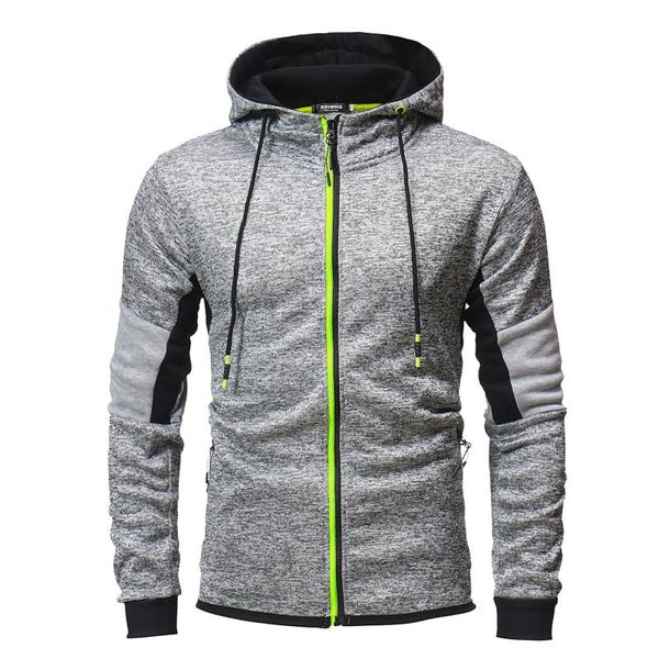 

men's hoodies & sweatshirts men sports coats casual zipper male tracksuit fashion slim mens splicing winter wool hoodie #t2g, Black