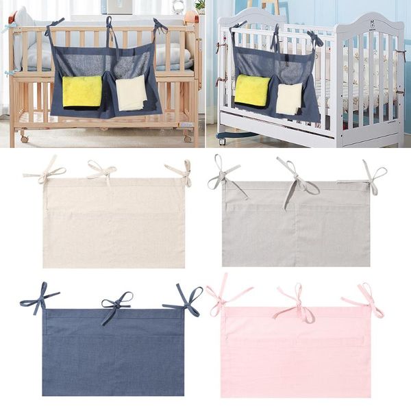 

storage boxes & bins bedside bag baby crib organizer hanging for dormitory bed bunk rails book toy diaper pockets