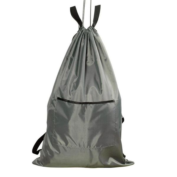 

hanging laundry hamper bag travel storage shoulder wash convenient space-saving pouch bags