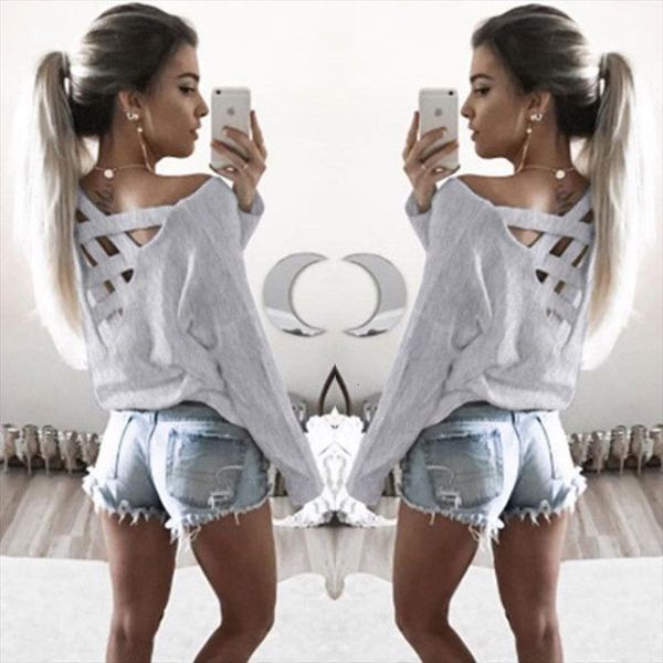 

fashion loose long sleeve womens shirts casual cotton, White