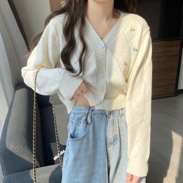 

women's sweaters gola em v casaco de lã malha feminina primavera e outono camisola fina novo suave manga longa curto y90s, White;black
