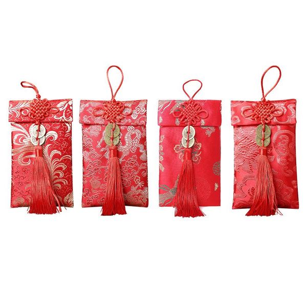 

gift wrap 2021 brocade traditional hong bao tassel thickened red envelopes money pocket wedding birthday chinese year spring festival
