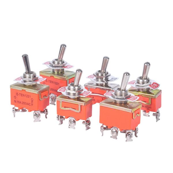 

15a 250v spst 2 4 6 terminal on off toggle switch self-locking waterproof cap