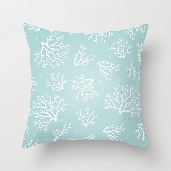 

cushion/decorative pillow nordic home decor decorative pillows cover blue geometric leaves series polyester cushion case sofa car decoration