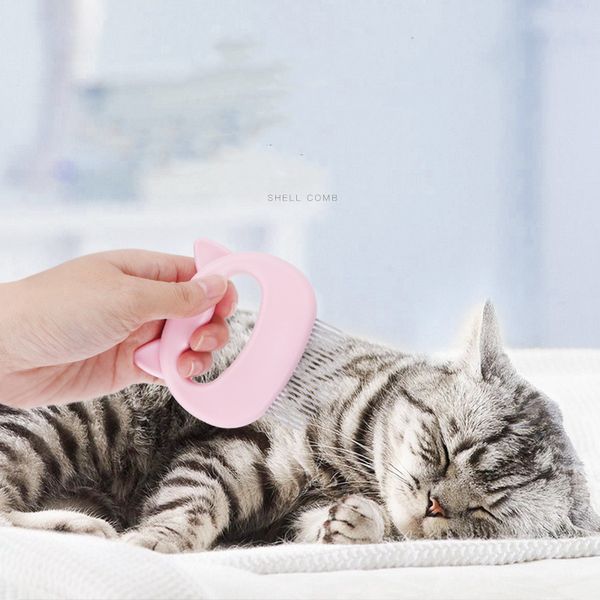 

pet massage comb for cat dog shell comb grooming hair removal shedding cleaning brush pet supplies