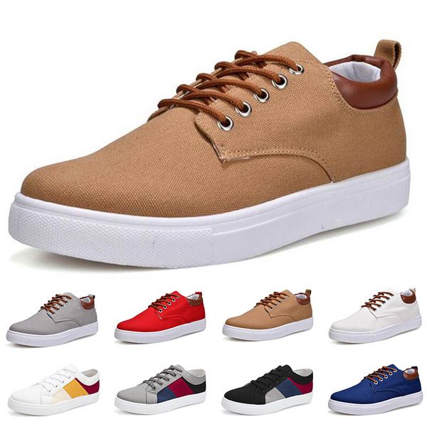 scarpe da uomo in tessuto di cotone nero bianco blu grigio rosso kaki avorio beige diviso uomo casual out comode sneakers da jogging da passeggio 40-45