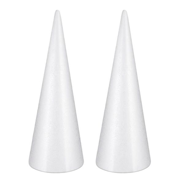 

party decoration amosfun 2pcs white foam cones arts and crafts cone shaped foams craft projects christmas tree table centerpiece sh