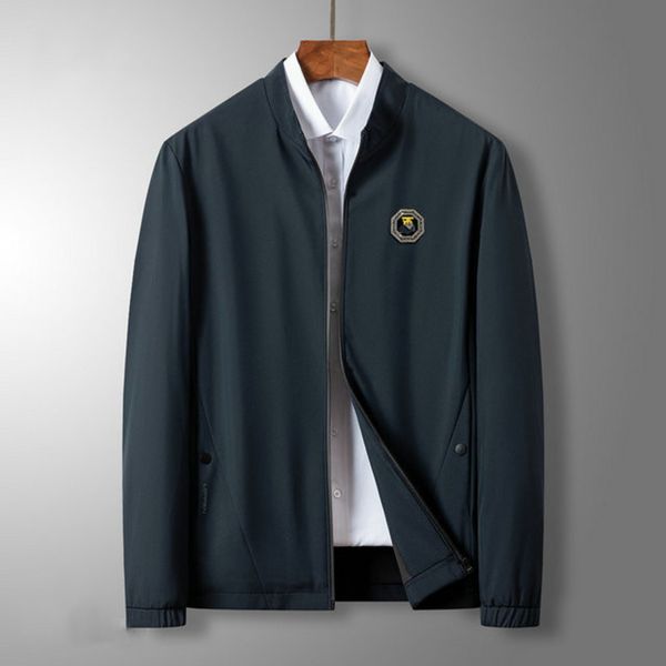 

2022 new arrival autumn winter men's busins ets solid fashion coat mens casual slim stand collar men bomber et, Black;brown