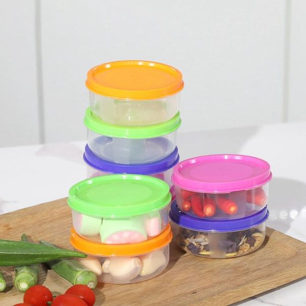 

storage bottles & jars 24 pcs mini plastic bowl food case round crisper er microwave oven available 150ml