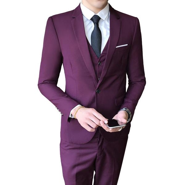 

men's suits & blazers blazer men simple style casual black red blue long sleeves coats male single button fit casaco masculino, White;black