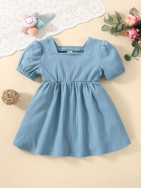 

baby puff sleeve ruched dress she, Red;yellow