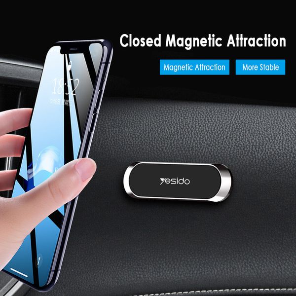 Supporto magnetico per telefono cellulare per auto, cruscotto, sedile posteriore, mini supporto a forma di striscia per iPhone, Samsung, magnete da parete, supporto per sedile posteriore GPS