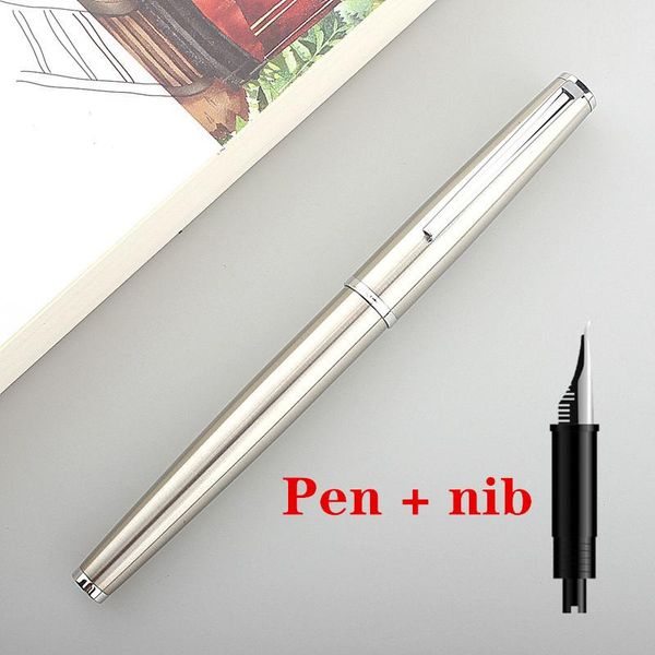 

fountain pens jinhao full steel pen ef / f bent nib 0.5mm/0.4mm fountain-pen school office practice supplies gift