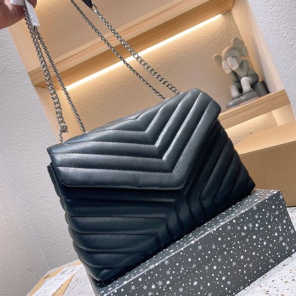

woc chain designer handbags quilted flap black loulou shoulder bag flip cover wallet purse with dust bag