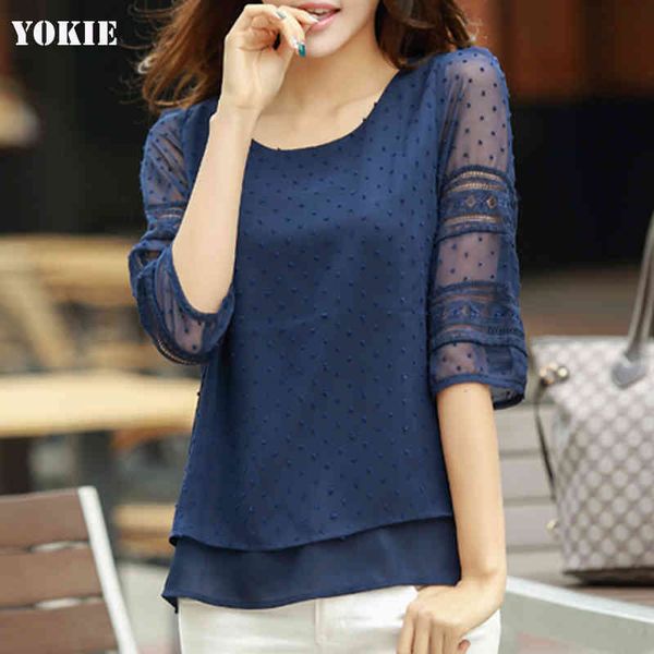 

women's blouses & shirts women blusas lace chiffon womens and blouses shirts summer causal blusa chemise femme plus size 4xl woman blo, White