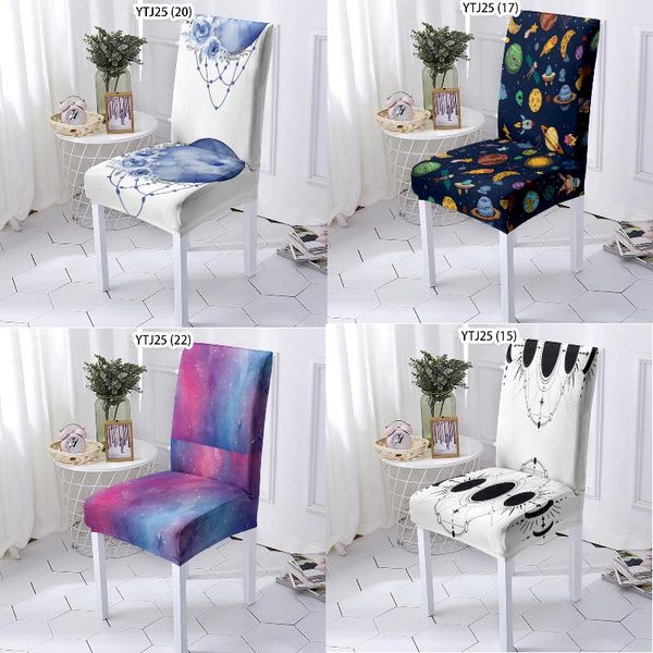 

chair covers space starry sky computer armchair dining chairs folding cushion home gamer cover