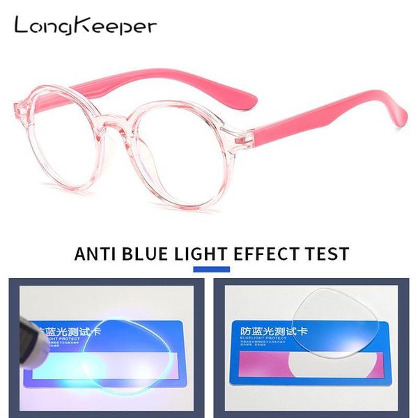 

sunglasses round frame kids anti blue light glasses children eyewear boy girls optical computer transparent eyeglasses uv400, White;black