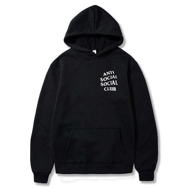 

Autumn and winter 2020 fashion English alphabet printed men' hooded Pullover casual, Wm91-93-black
