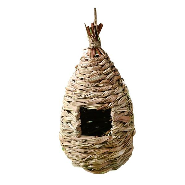 

straw bird nest birdhouse for parrot outdoor garden hanging house courtyard nests cages grass housenest #bl1