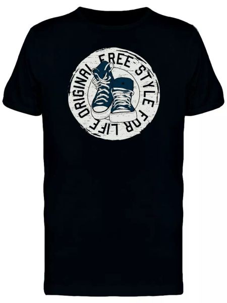 

style cool shoes men's tee -image by shutterstock, White;black