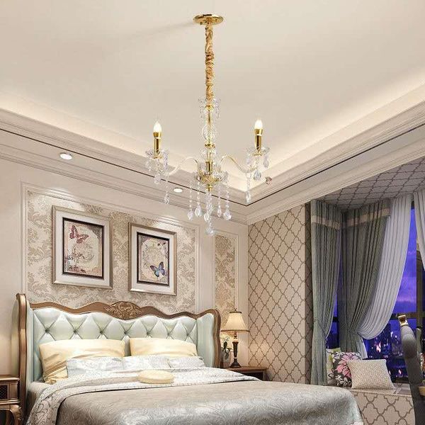 

pendant lamps crystal chandelier living room bedroom dining light luxury canteen