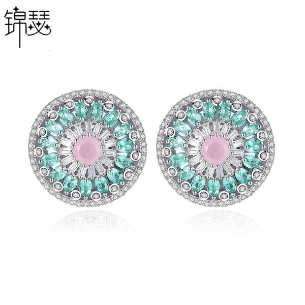

jewelry charm stud small mood earrings aaa zircon round color fashion korean women's gift, Golden