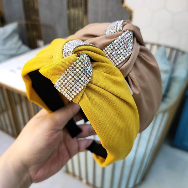 

silk crystal shiny knot headbands for women patchwork headband hair accessories band crown flower hairbands head wrap1