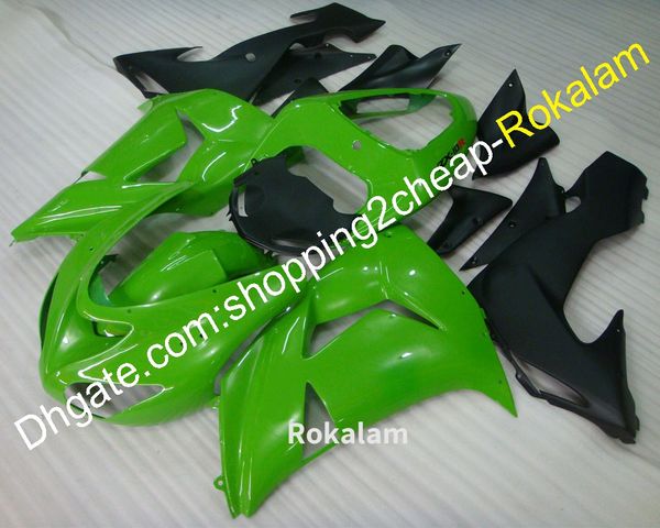 

zx-10r 06 07 motorbike bodywork fit for kawasaki zx10r 2006 2007 zx 10r green black sportbike fairings (injection molding)