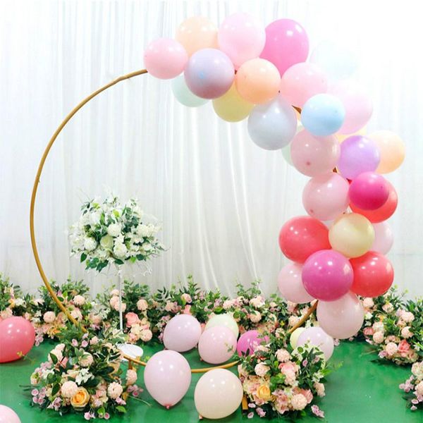 

party decoration wedding props large iron ring arch background single pole flower door outdoor lawn shelf