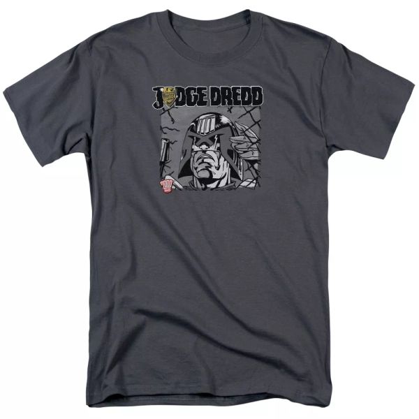 

Judge Dredd Fenced "Charcoal" Color T-Shirt Sizes S-3X NEW, White;black