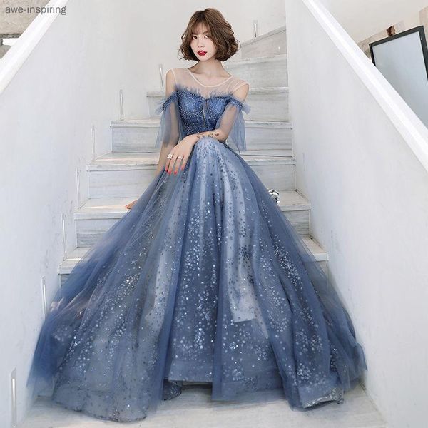 

party dresses awe-inspiring evening dress skirt female 2021 long banquet elegant fairy temperament dignified summer waist was thin, White;black
