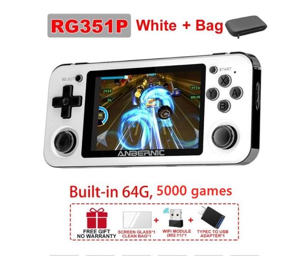 

3.5 inch ips handheld retro game console rk3326 open source 3d rocker 64g 5000 ps neo md video music games player portable players