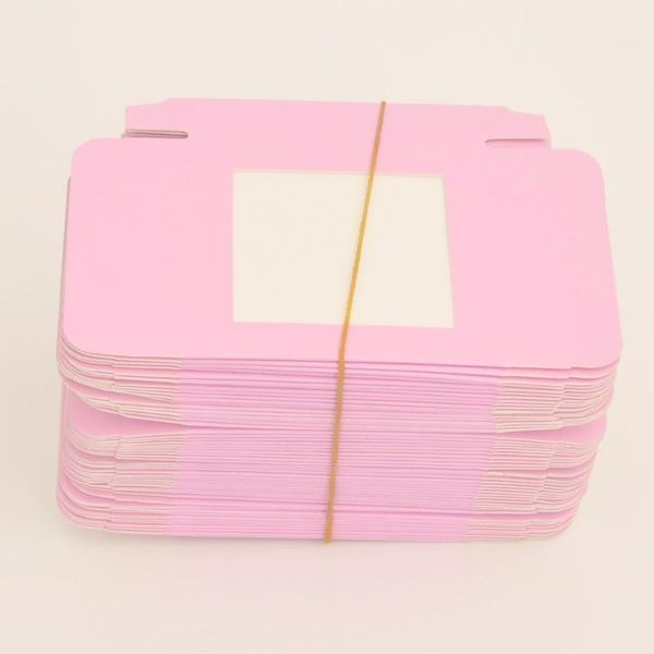 

50/lot wholesale eyelash packaging box lash boxes package custom square paper plain pink mink lashes makeup case vendors false eyelashes1
