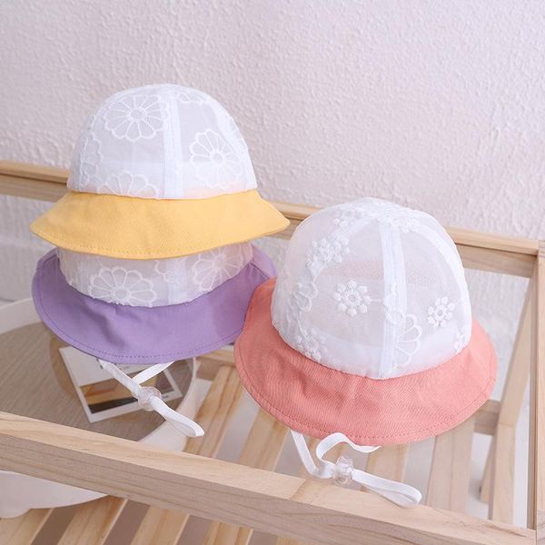 

caps & hats 8 month-2 year infant baby summer cool outdoor fisherman hat beach cap children's bucket for boy child girl kids, Yellow