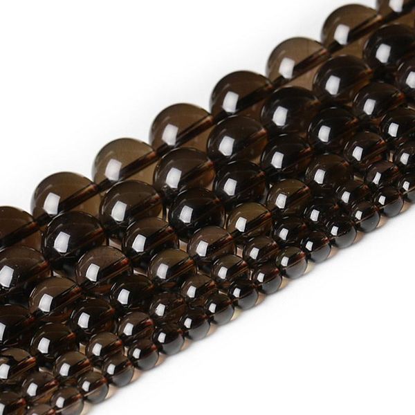 

other 4-18mm natural round brown smoky quartzs beads for jewelry making bracelets women 15'' needlework diy trinket
