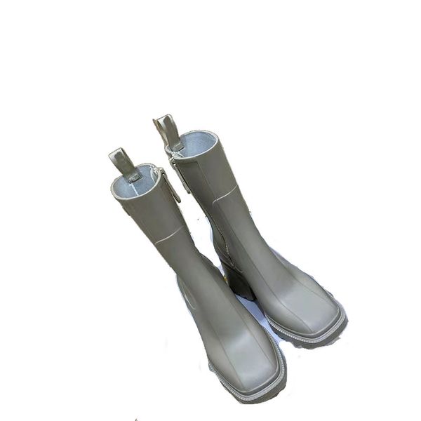

classic designer boots winter women chunky heel 6cm snow boot wholesale fashion leather shoes, Black