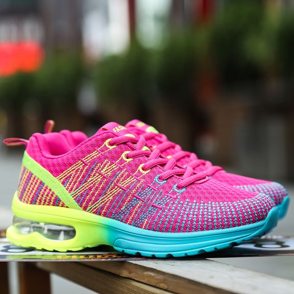 

wholesale 2021 fashion off mens womens sports running shoes rainbow knit mesh outdoor runners walking jogging sneakers size 35-42 wy29-861