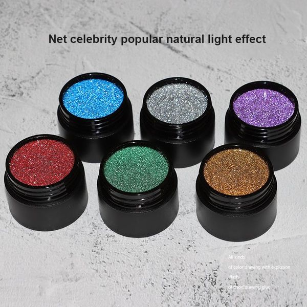 

nail art stretch drawing glue spider gel super painted polish graffiti easy metal tslm1, Red;pink