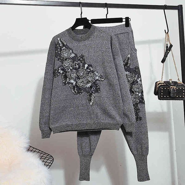 

women's two piece pants female custom frizzy flower knitting long pants tarrivals wo fashion piece spring assembly 11d425 j7yg, White
