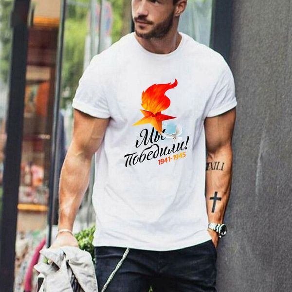 

men's t-shirts triditya 50785# we won (1941-1945) cool t shirt tshirt fashion o neck short sleeve custom-made, White;black