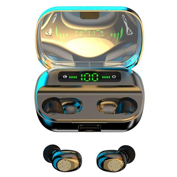 

bluetooth headset binaural sports tws power display wireless headphones & earphones