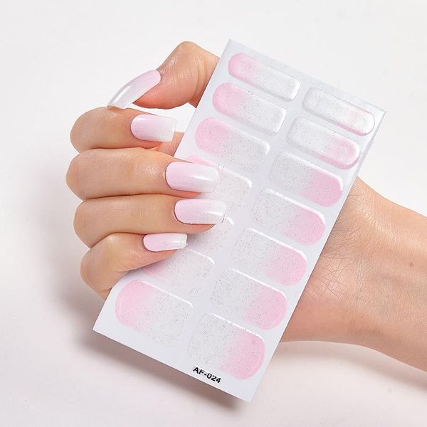 

nail sticker set self adhesive strips nailart for nails foil art stickers 2021 shiny1, Black