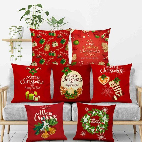 

cushion/decorative pillow christmas decoration cushion cover cartoon santa claus printing case party 45*45