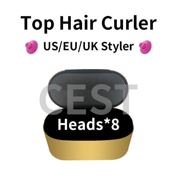 

hair styler curler professional salon tools eu/us/uk version 8heads curling iron for normal hair gift box fast specil shipping