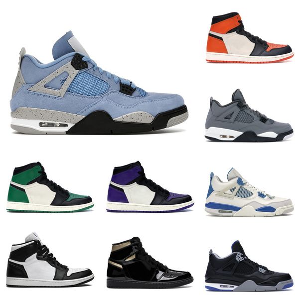 

2021 4s basketball shoes men women jumpman 1s high og hyper royal silver toe university blue black cat turbo green lucky mens sneakersc5ysi1