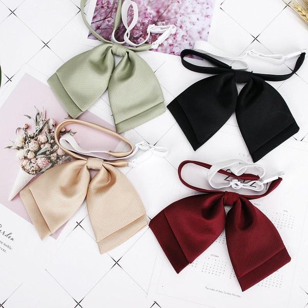

neck ties ladies bank solid collar bow tie women's cute bow-knot japanese girl bowtie butterfly cravats suits jk uniform accessories, Blue;purple