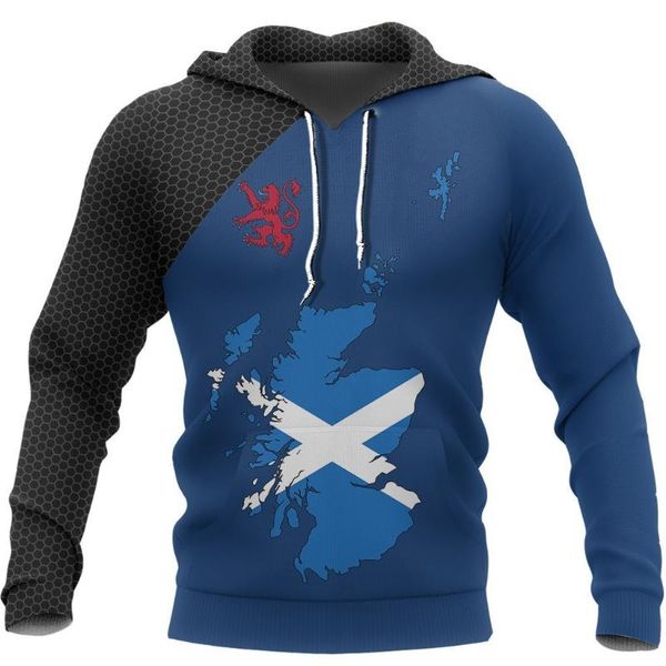 

men's hoodies & sweatshirts mens 3d print love scotland map harajuku pullover hood jacket hip-hop women streetwear outwear, Black