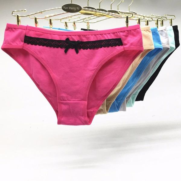

women's panties 5pcs/lot ladies pants cotton briefs underwear 89236, Black;pink