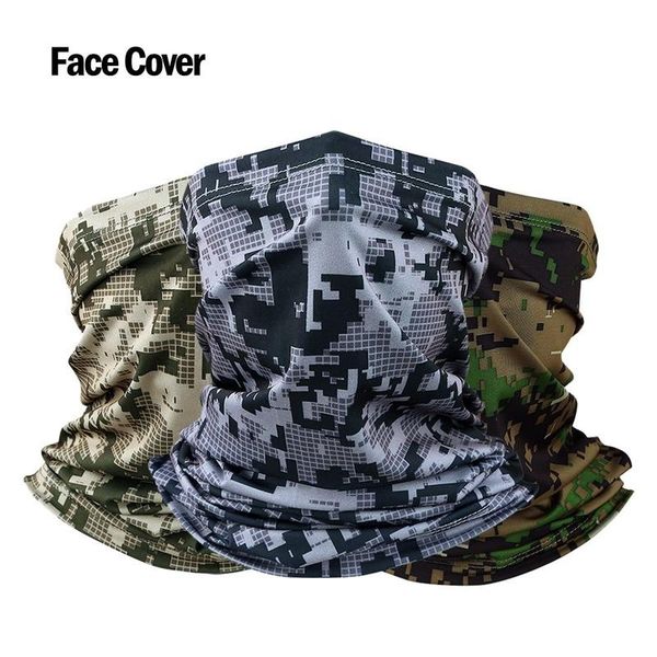 

cycling caps & masks 2021 ice silk triangle scarf bandana hiking camping hunting running army bicycle military tactical neck cover gaiter me, Black